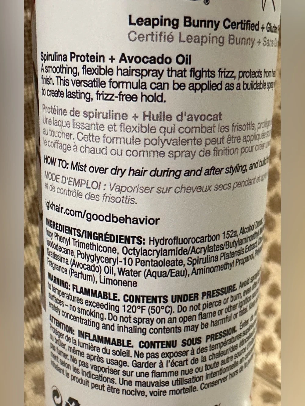 Lot of 3 IGK Good Behavior Anti-Frizz Hairspray~Deluxe Travel Size~1.8oz x3~$48